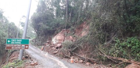 Chuvas causam estragos nas estradas do interior.